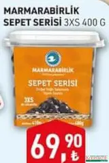 MARMARABİRLİK SEPET SERİSİ SİYAH ZEYTİN 400 G fiyat ve kampanya bilgisi